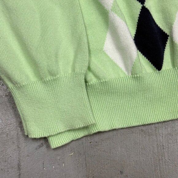 RED Valentino Garavani Knit V-Neck Sweater Made in Italy Pullover Diamond Medium - Picture 4 of 9